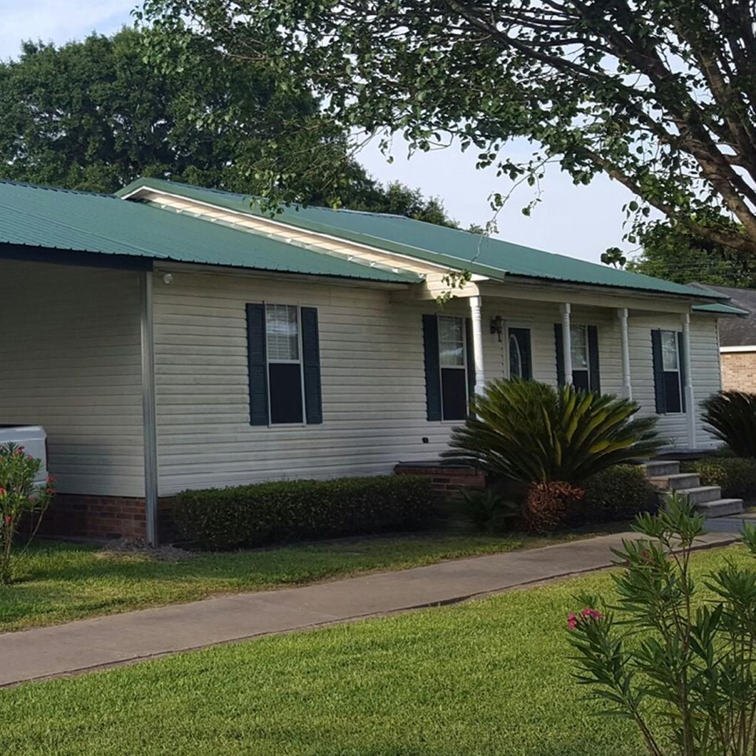 Painted metal roofing panels