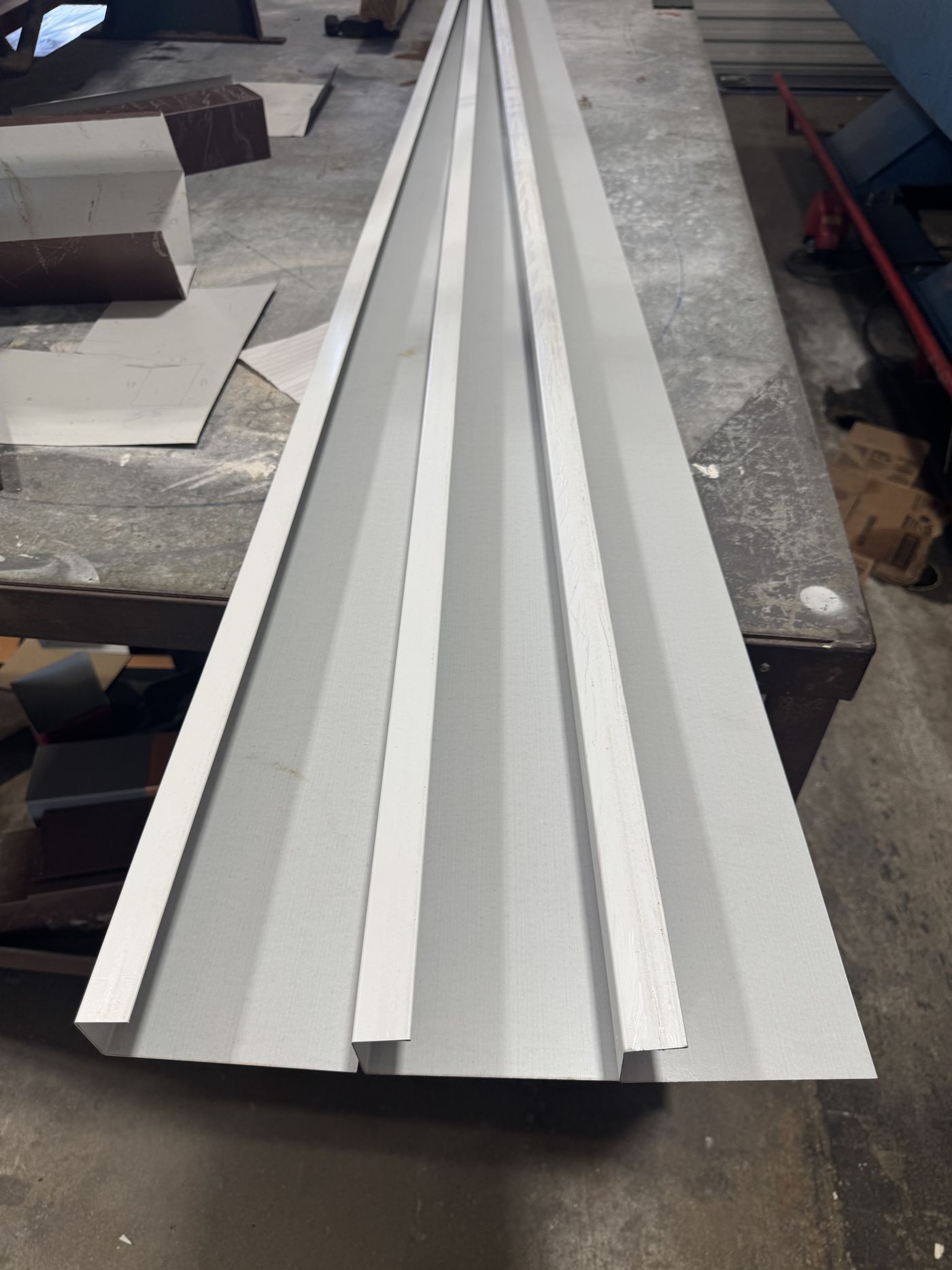 A finished trim profile, formed in one continuous length